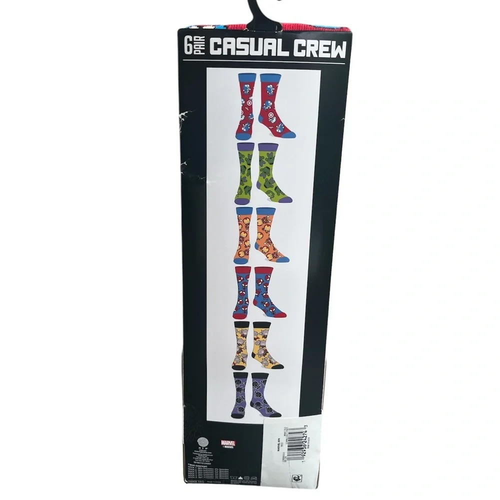 Marvel Heroic Crew Socks Collection - Red, Green, Yellow, Blue